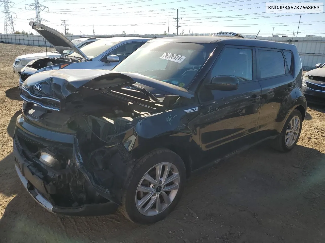 2019 Kia Soul + VIN: KNDJP3A57K7663653 Lot: 76926614