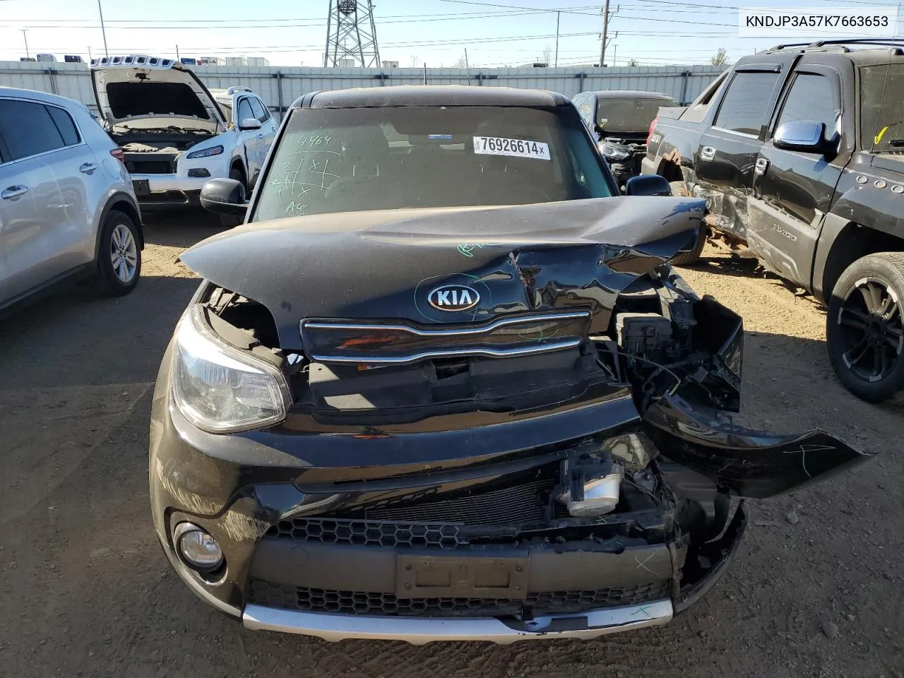 2019 Kia Soul + VIN: KNDJP3A57K7663653 Lot: 76926614