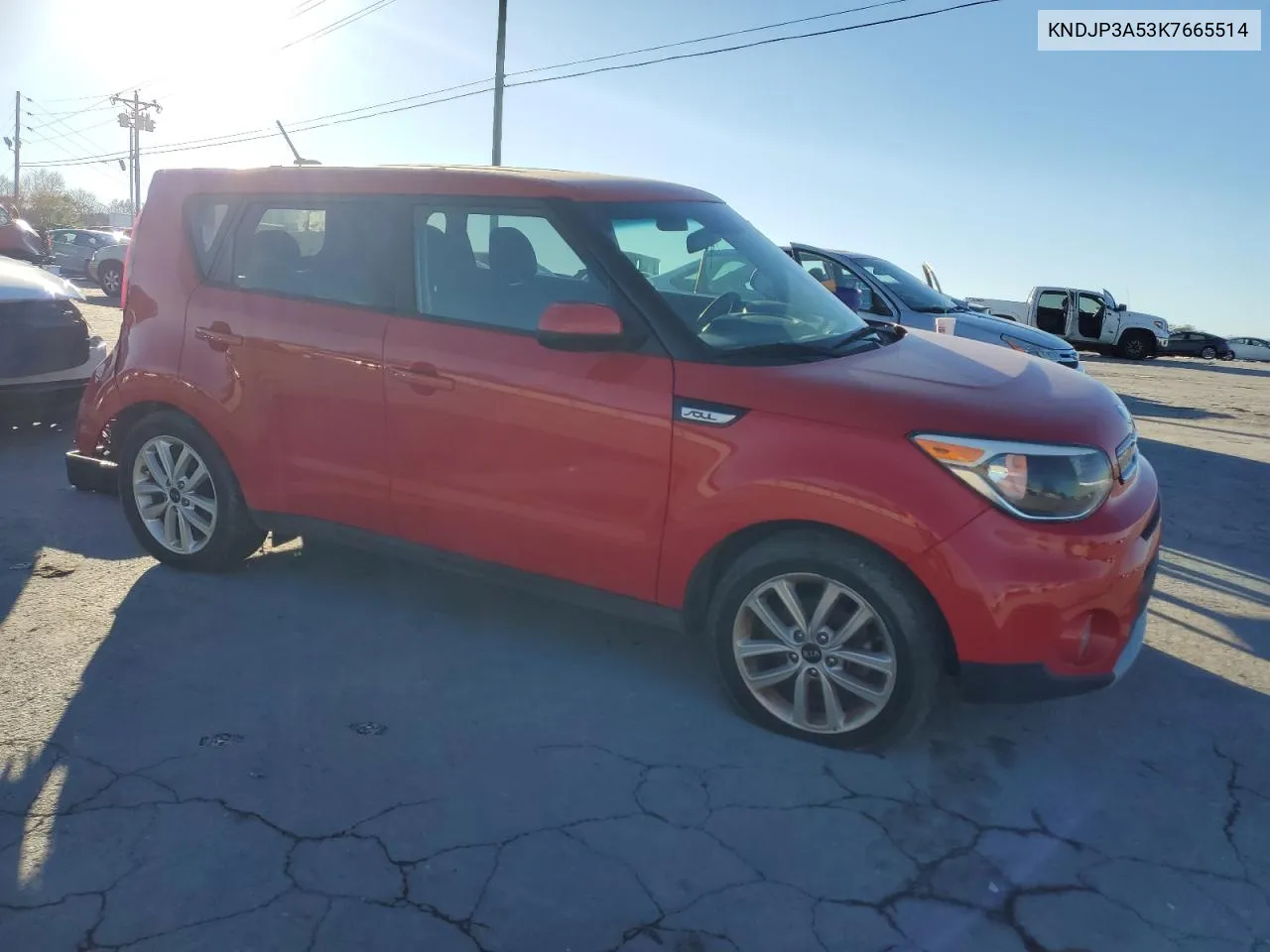 2019 Kia Soul + VIN: KNDJP3A53K7665514 Lot: 80343844