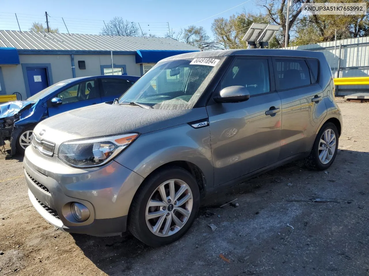 2019 Kia Soul + VIN: KNDJP3A51K7653992 Lot: 80491894