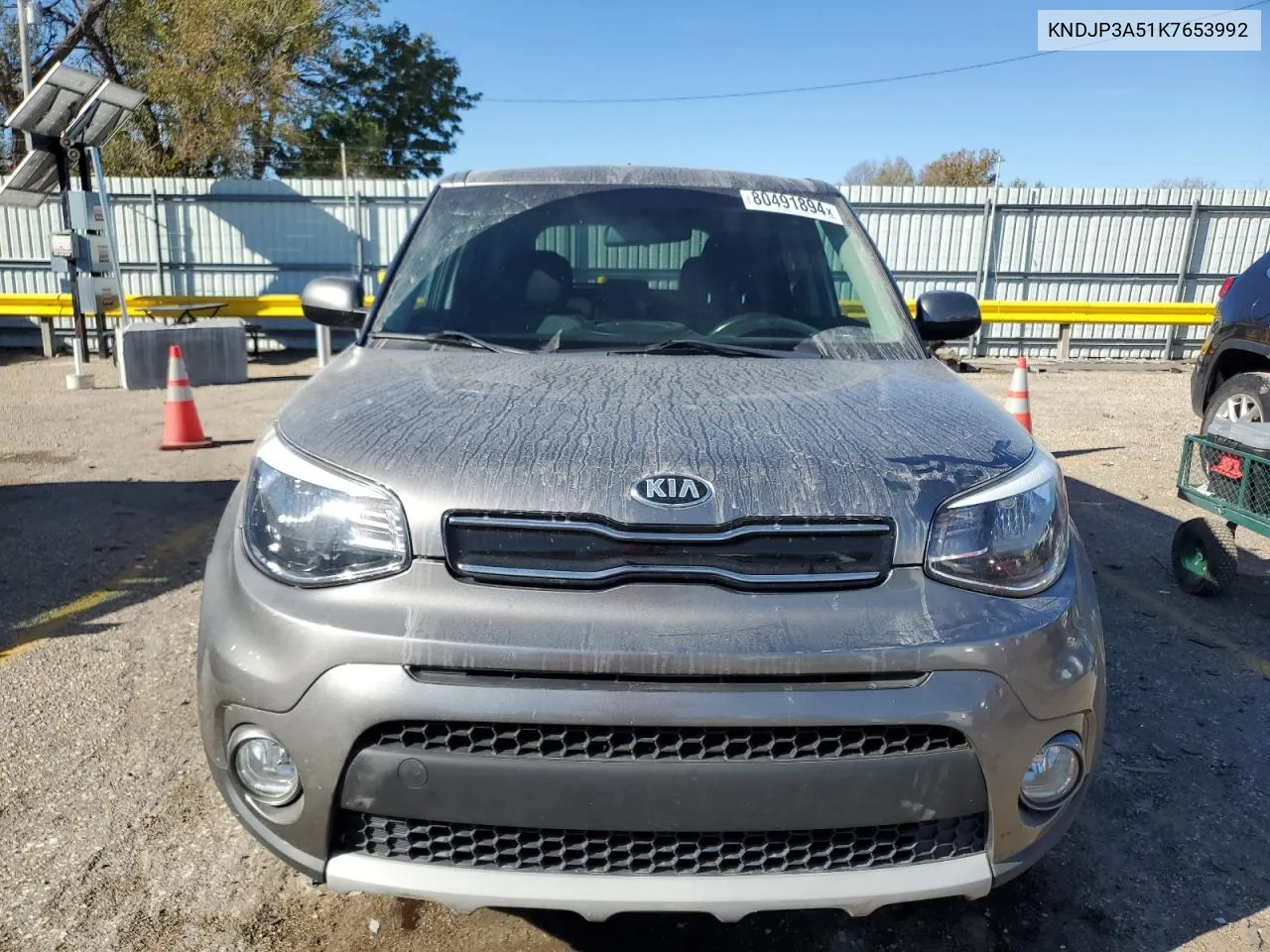 2019 Kia Soul + VIN: KNDJP3A51K7653992 Lot: 80491894