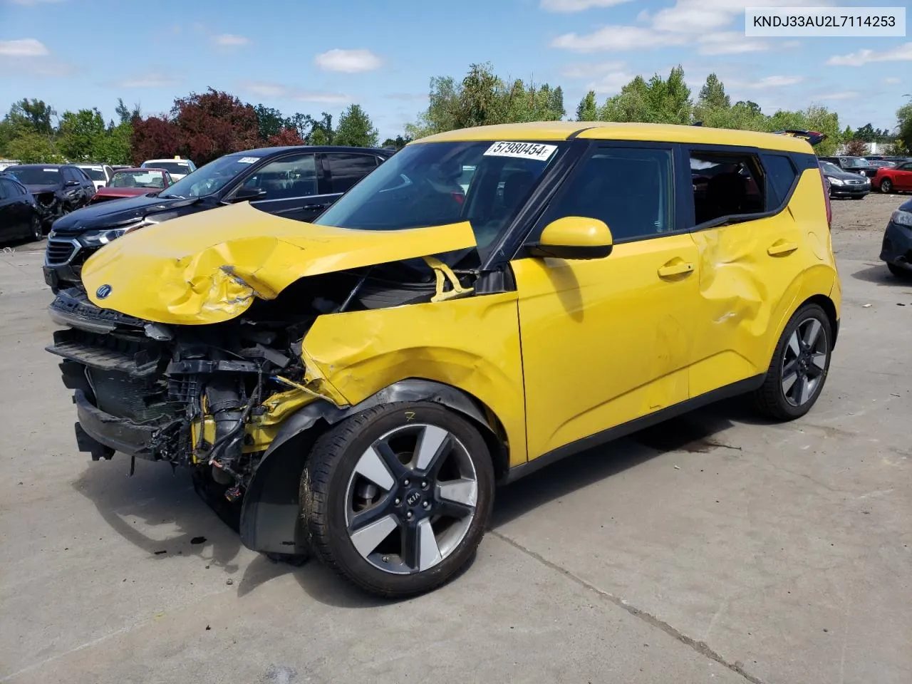 2020 Kia Soul Ex VIN: KNDJ33AU2L7114253 Lot: 57980454