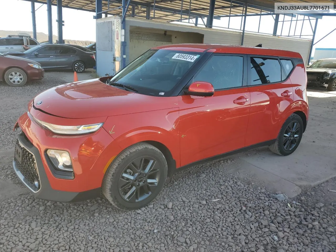 2020 Kia Soul Ex VIN: KNDJ33AU8L7701671 Lot: 80593314