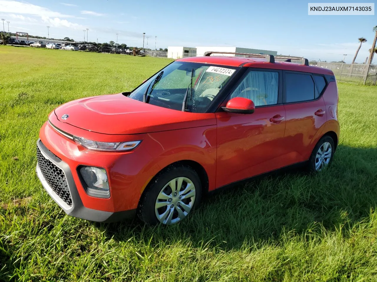 2021 Kia Soul Lx VIN: KNDJ23AUXM7143035 Lot: 74612374