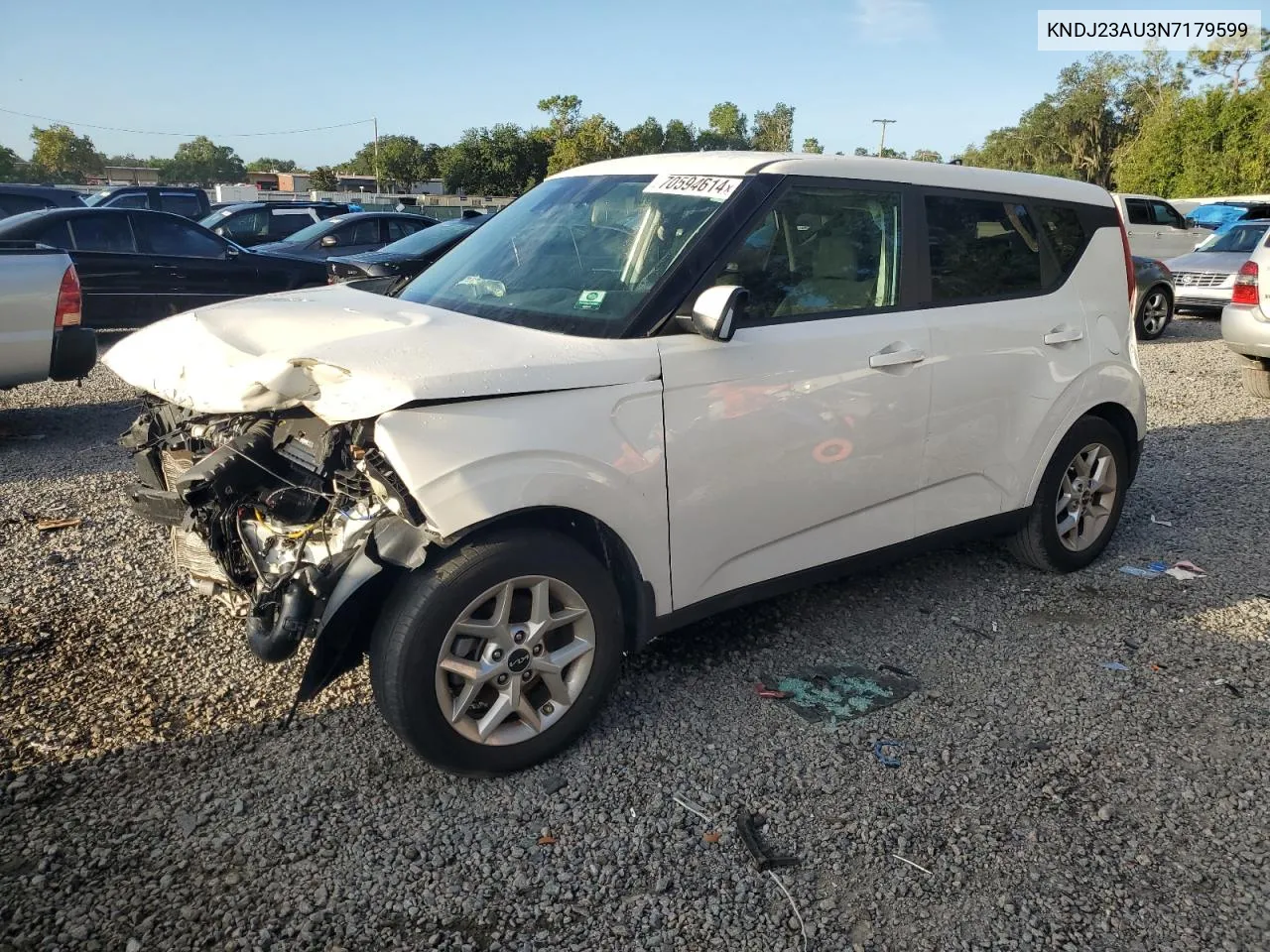 2022 Kia Soul Lx VIN: KNDJ23AU3N7179599 Lot: 72045604