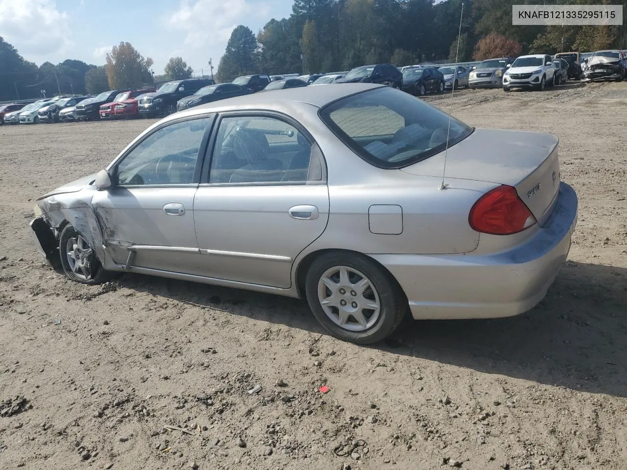 2003 Kia Spectra Base VIN: KNAFB121335295115 Lot: 78070674