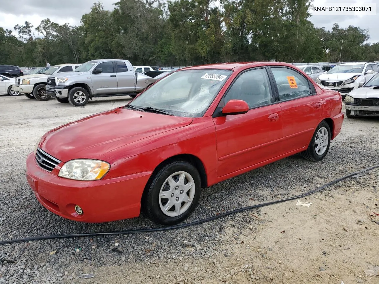 2003 Kia Spectra Base VIN: KNAFB121735303071 Lot: 79352594