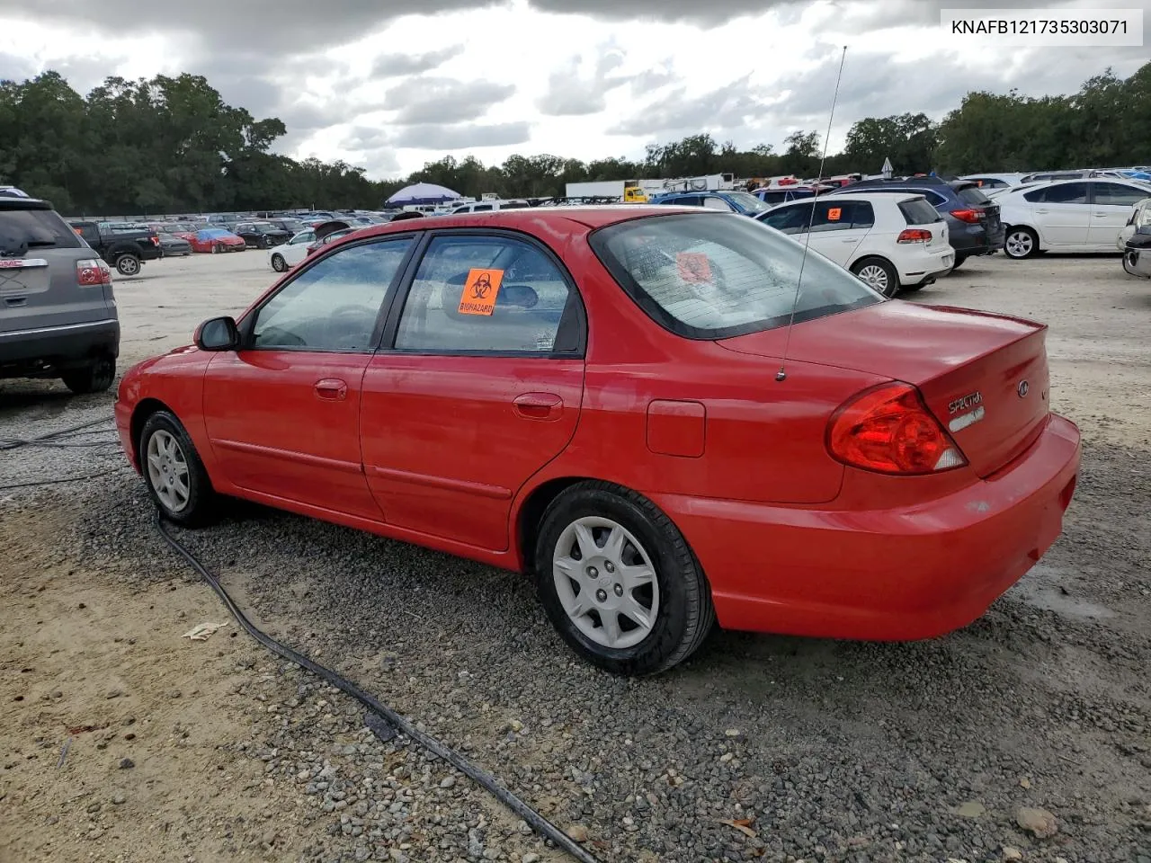 2003 Kia Spectra Base VIN: KNAFB121735303071 Lot: 79352594