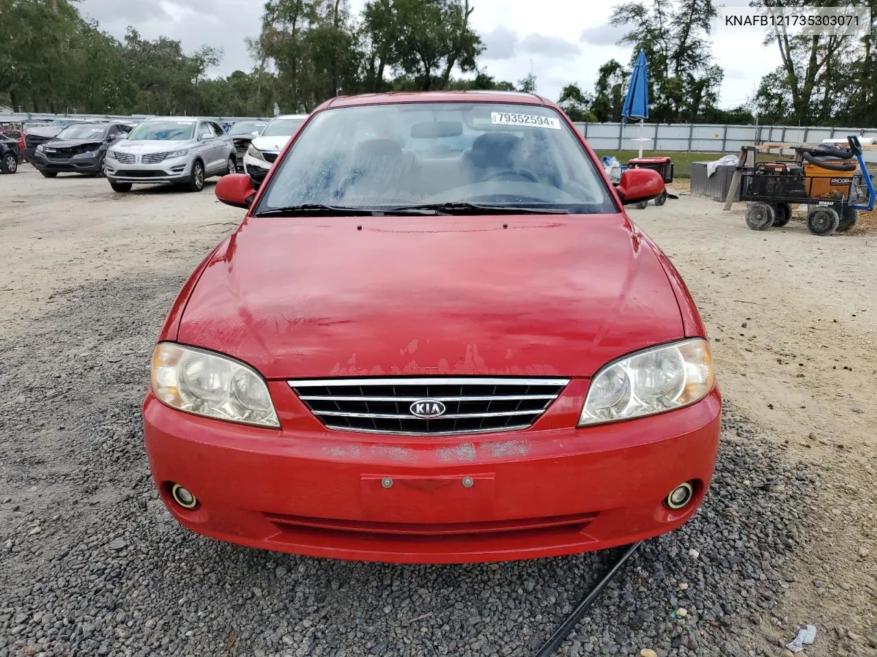 2003 Kia Spectra Base VIN: KNAFB121735303071 Lot: 79352594