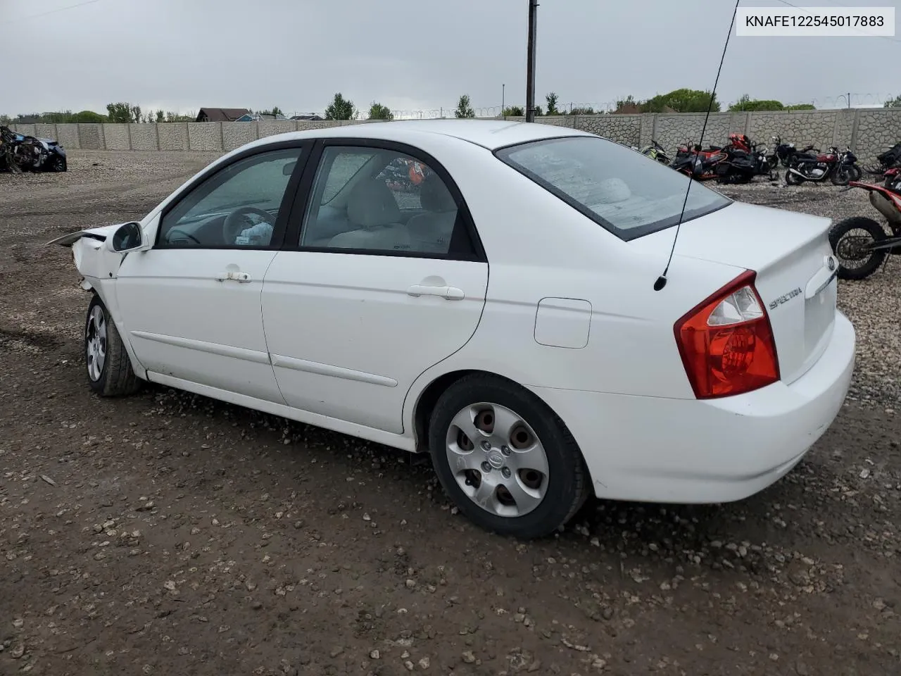 2004 Kia Spectra Lx VIN: KNAFE122545017883 Lot: 54033034