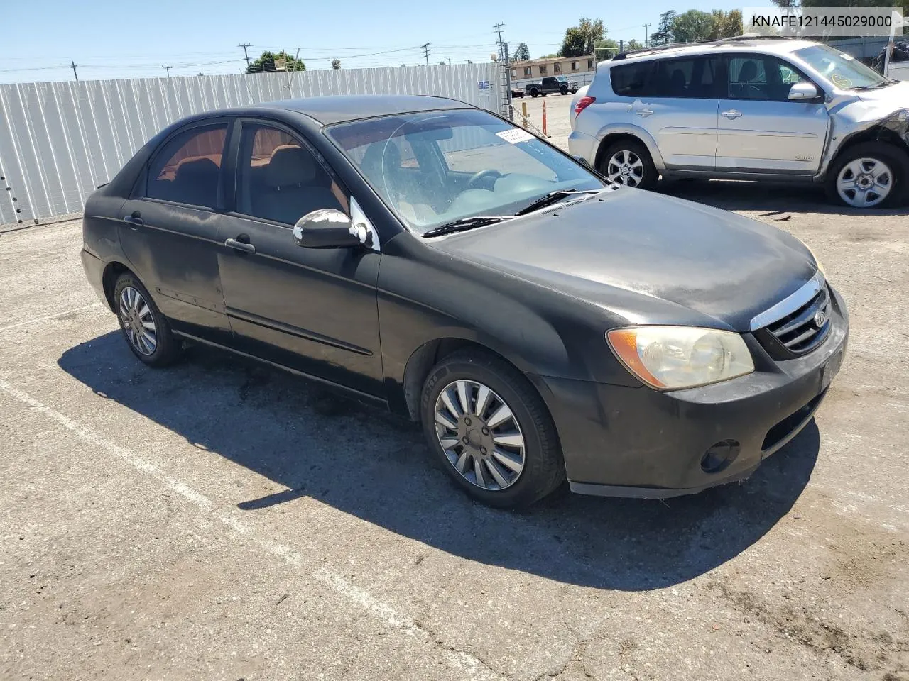 2004 Kia Spectra Lx VIN: KNAFE121445029000 Lot: 65992614