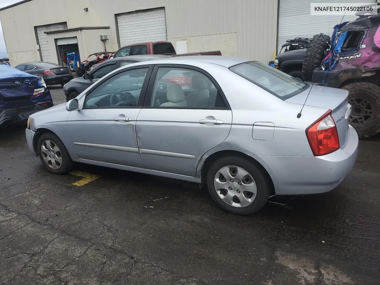 2004 Kia Spectra Lx VIN: KNAFE121745022106 Lot: 78037914