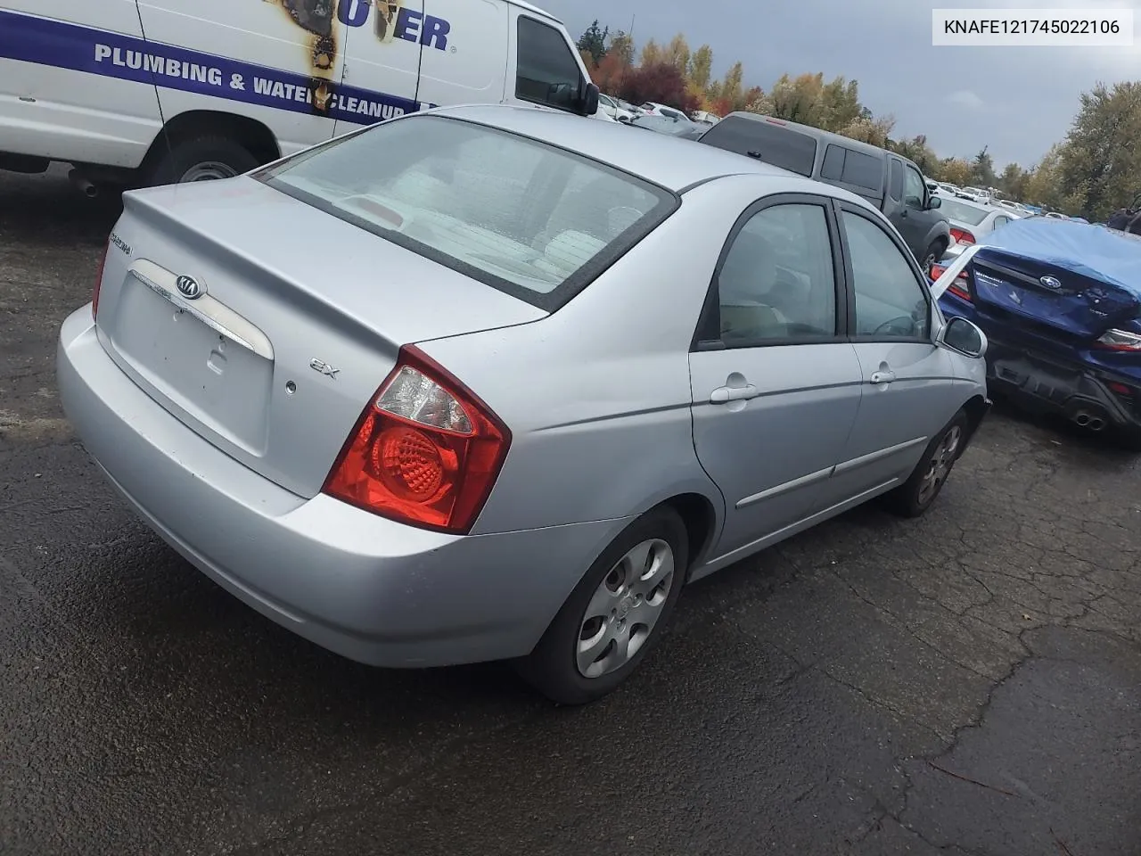 2004 Kia Spectra Lx VIN: KNAFE121745022106 Lot: 78037914