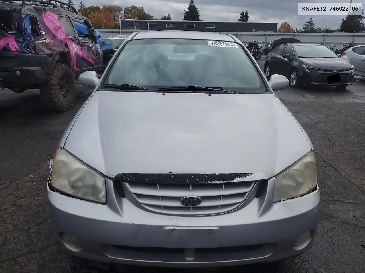 2004 Kia Spectra Lx VIN: KNAFE121745022106 Lot: 78037914