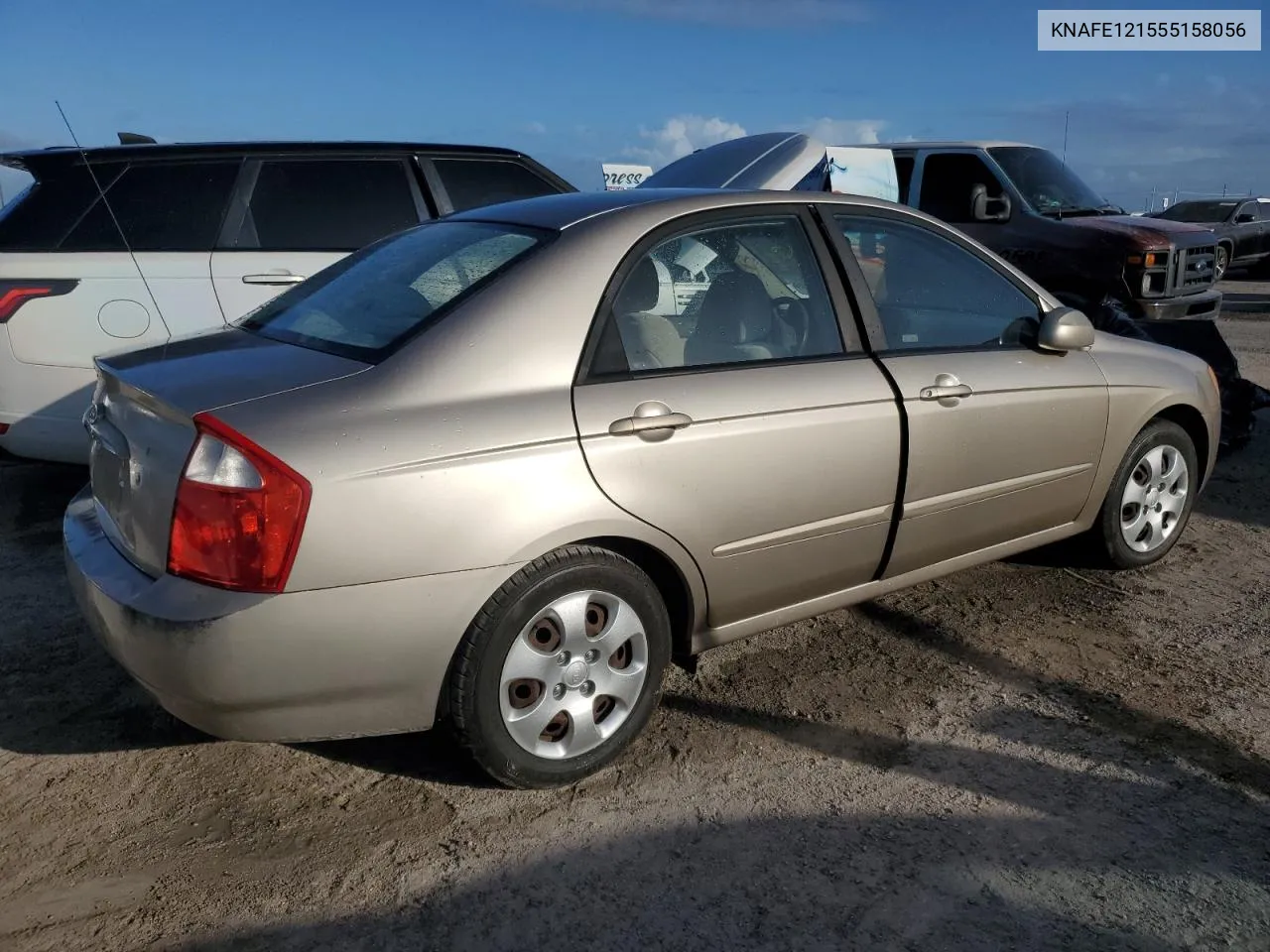 2005 Kia Spectra Lx VIN: KNAFE121555158056 Lot: 75252194