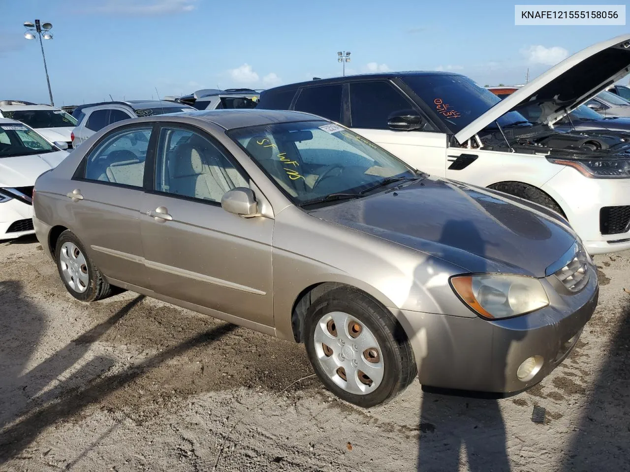 2005 Kia Spectra Lx VIN: KNAFE121555158056 Lot: 75252194