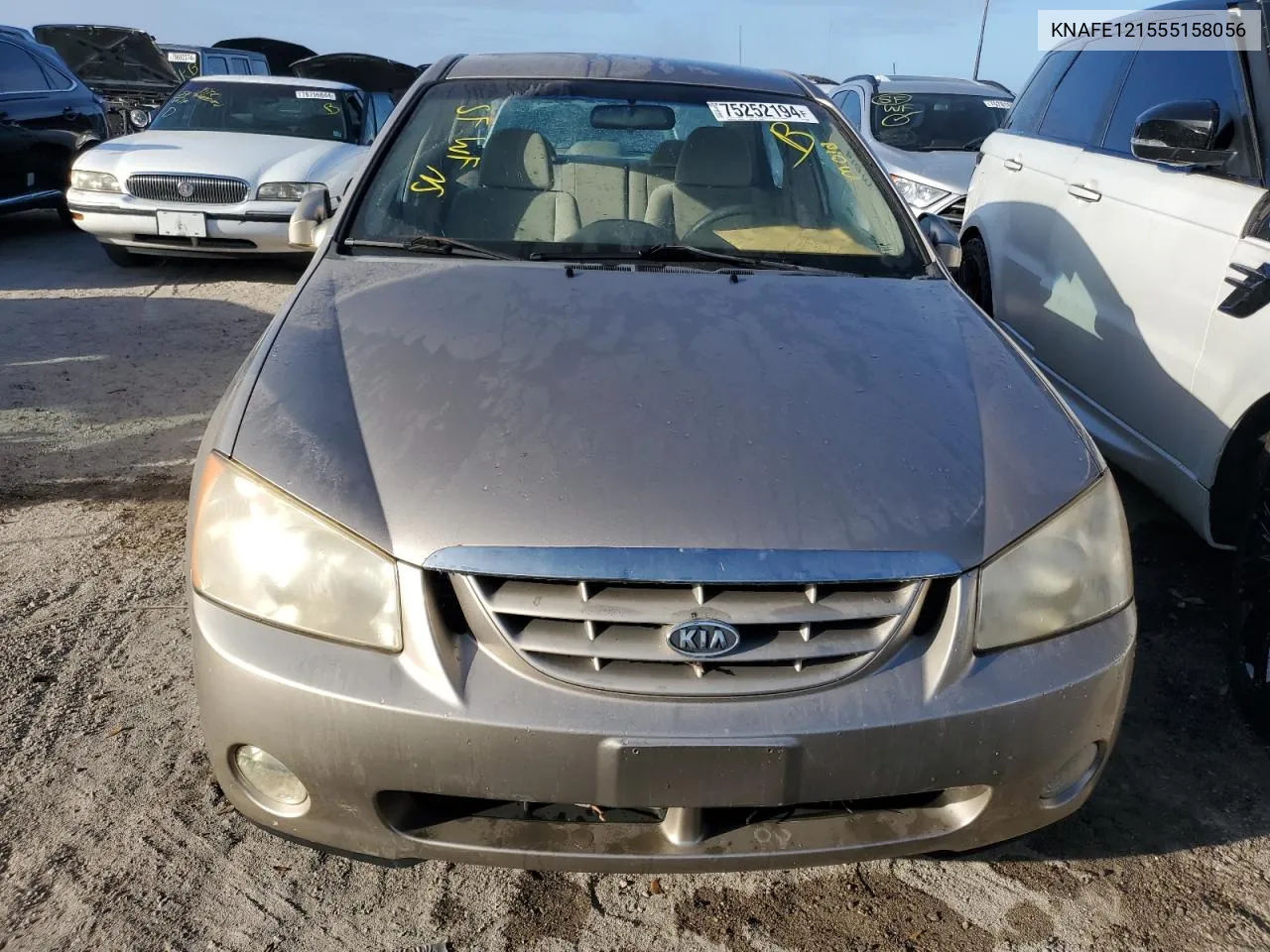 2005 Kia Spectra Lx VIN: KNAFE121555158056 Lot: 75252194