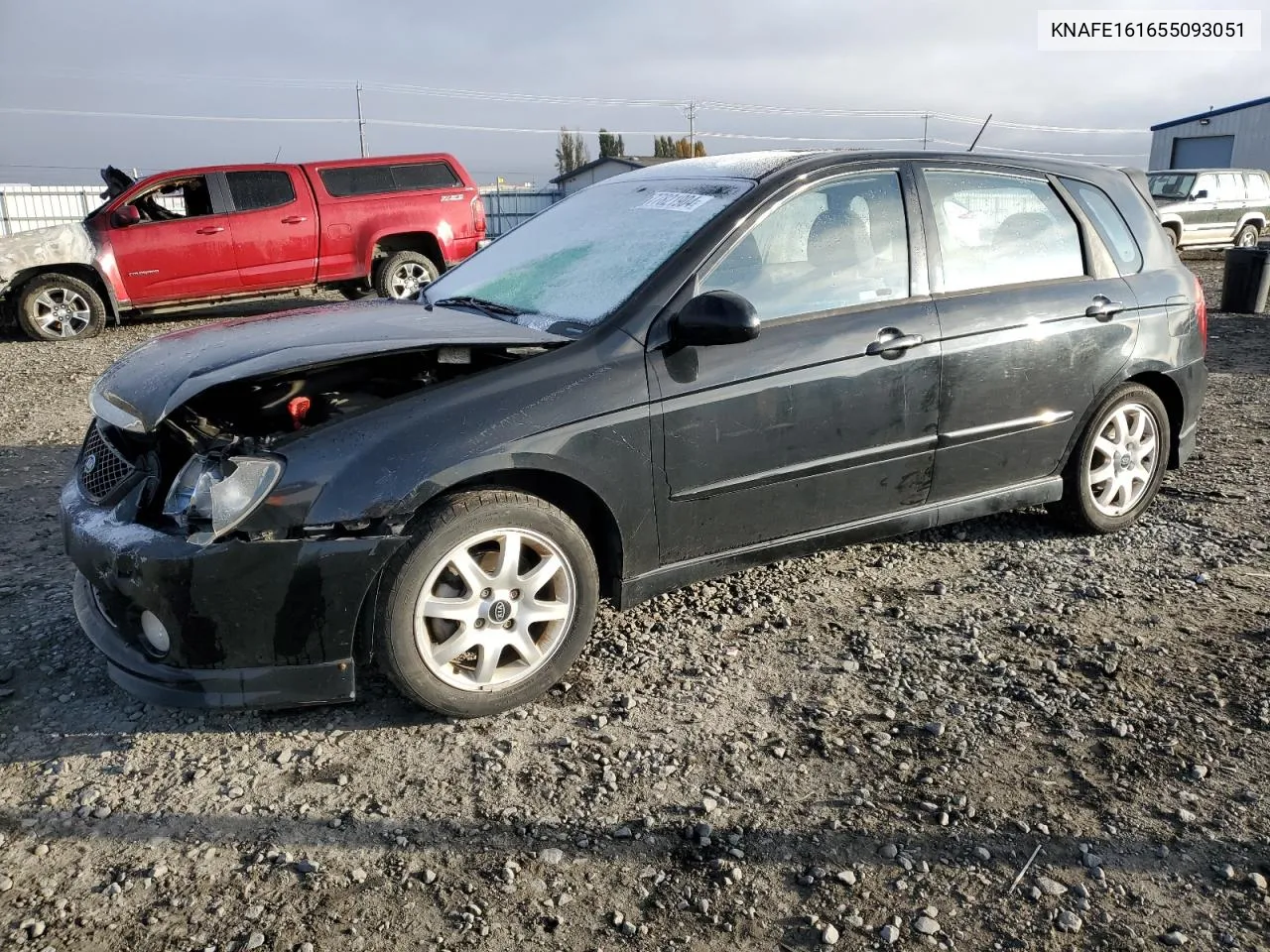 2005 Kia Spectra5 VIN: KNAFE161655093051 Lot: 77821904