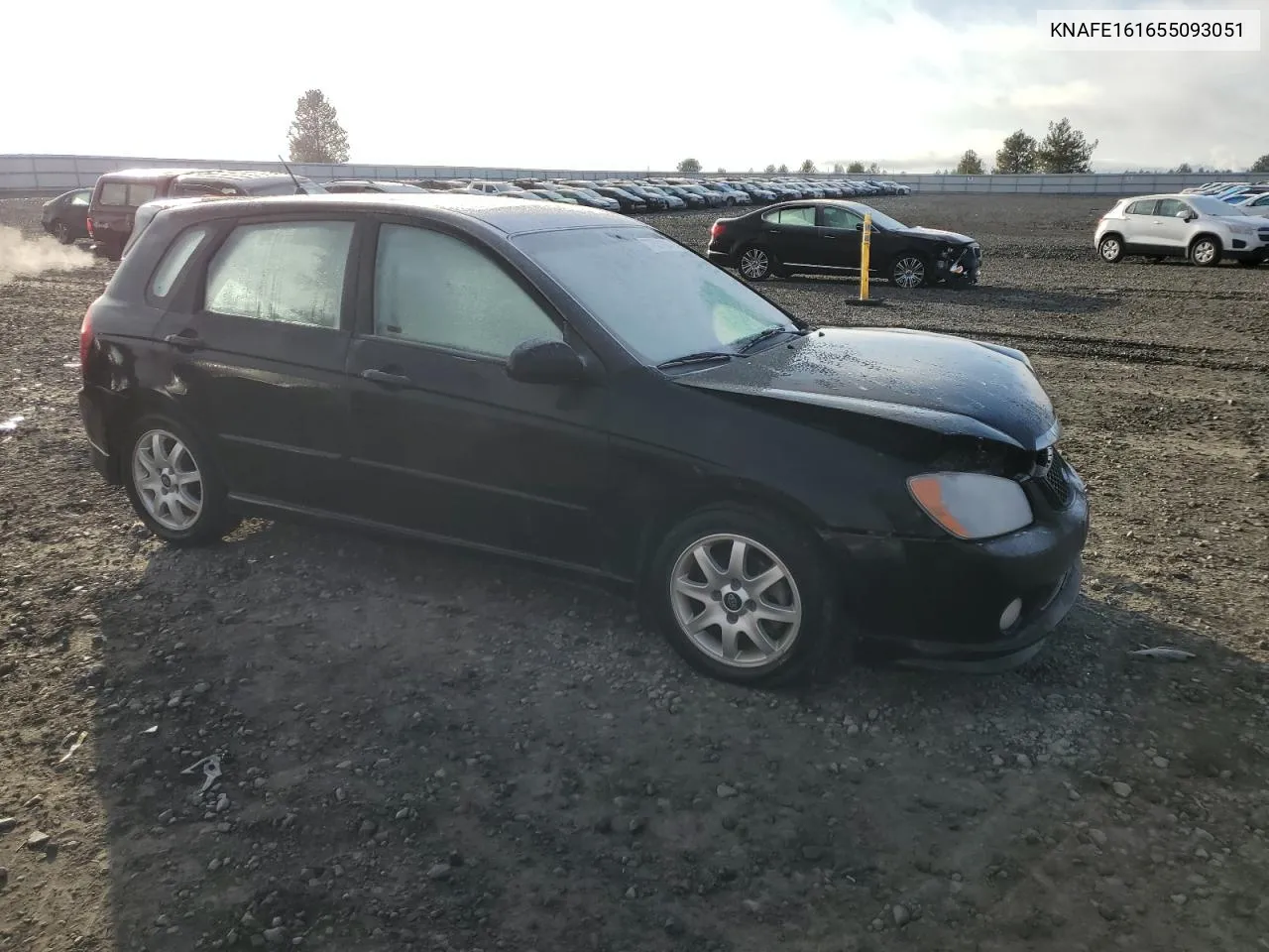 2005 Kia Spectra5 VIN: KNAFE161655093051 Lot: 77821904