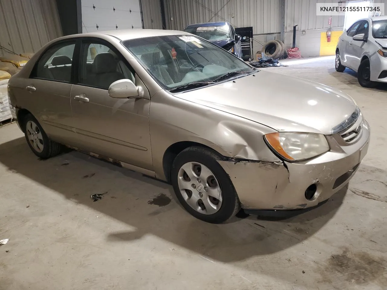 2005 Kia Spectra Lx VIN: KNAFE121555117345 Lot: 77947164