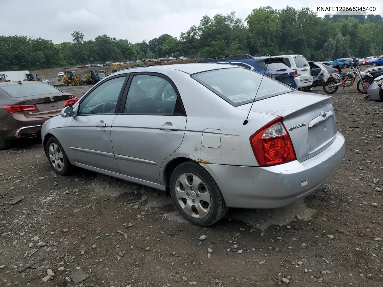 2006 Kia Spectra Lx VIN: KNAFE122665345400 Lot: 65040844