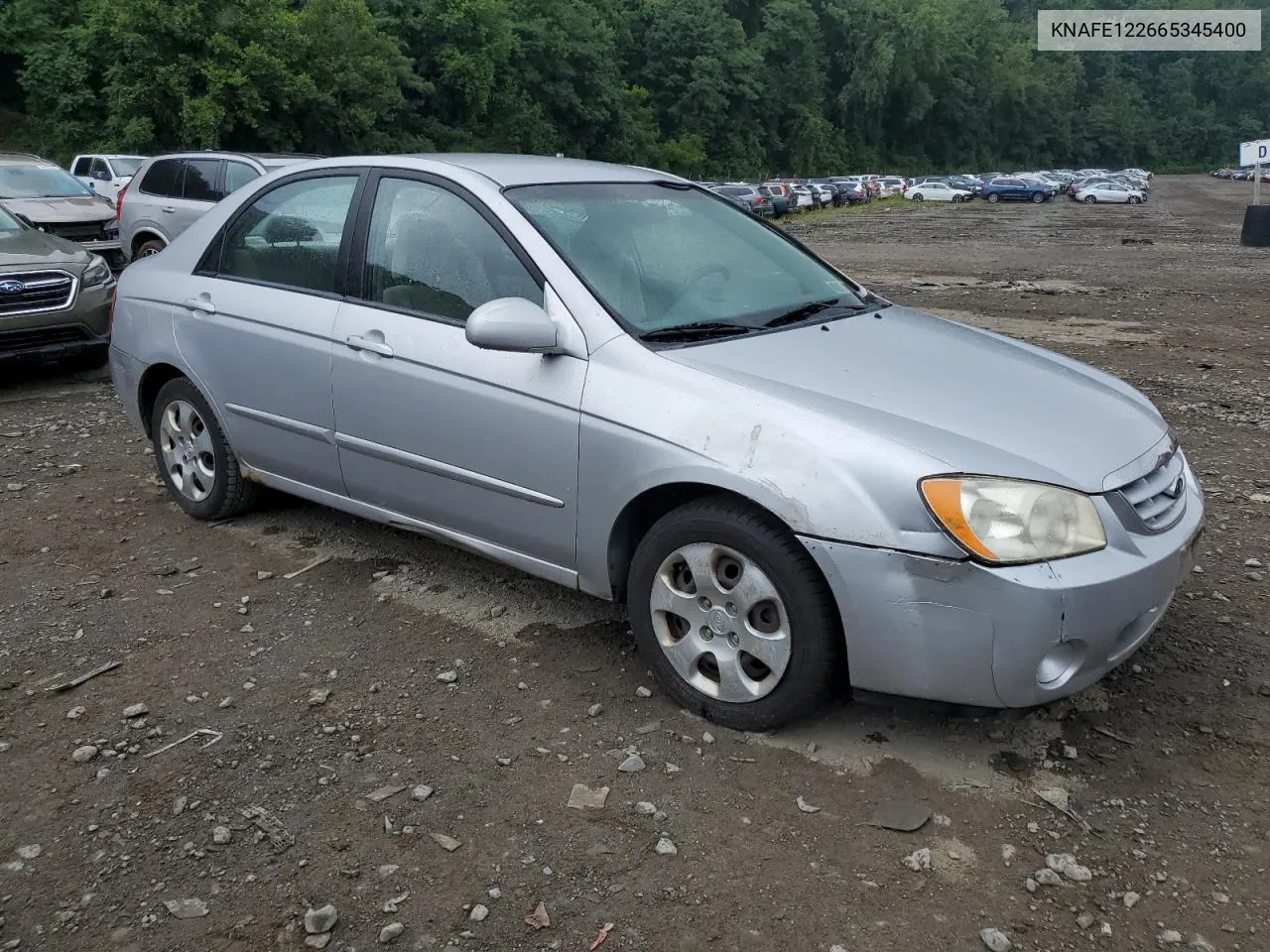 2006 Kia Spectra Lx VIN: KNAFE122665345400 Lot: 65040844