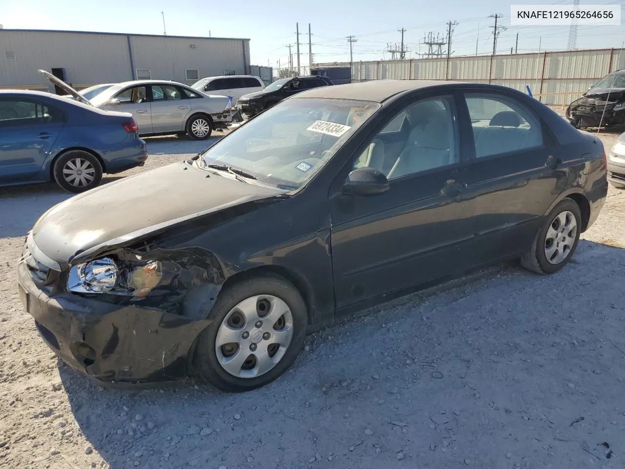 2006 Kia Spectra Lx VIN: KNAFE121965264656 Lot: 69724334