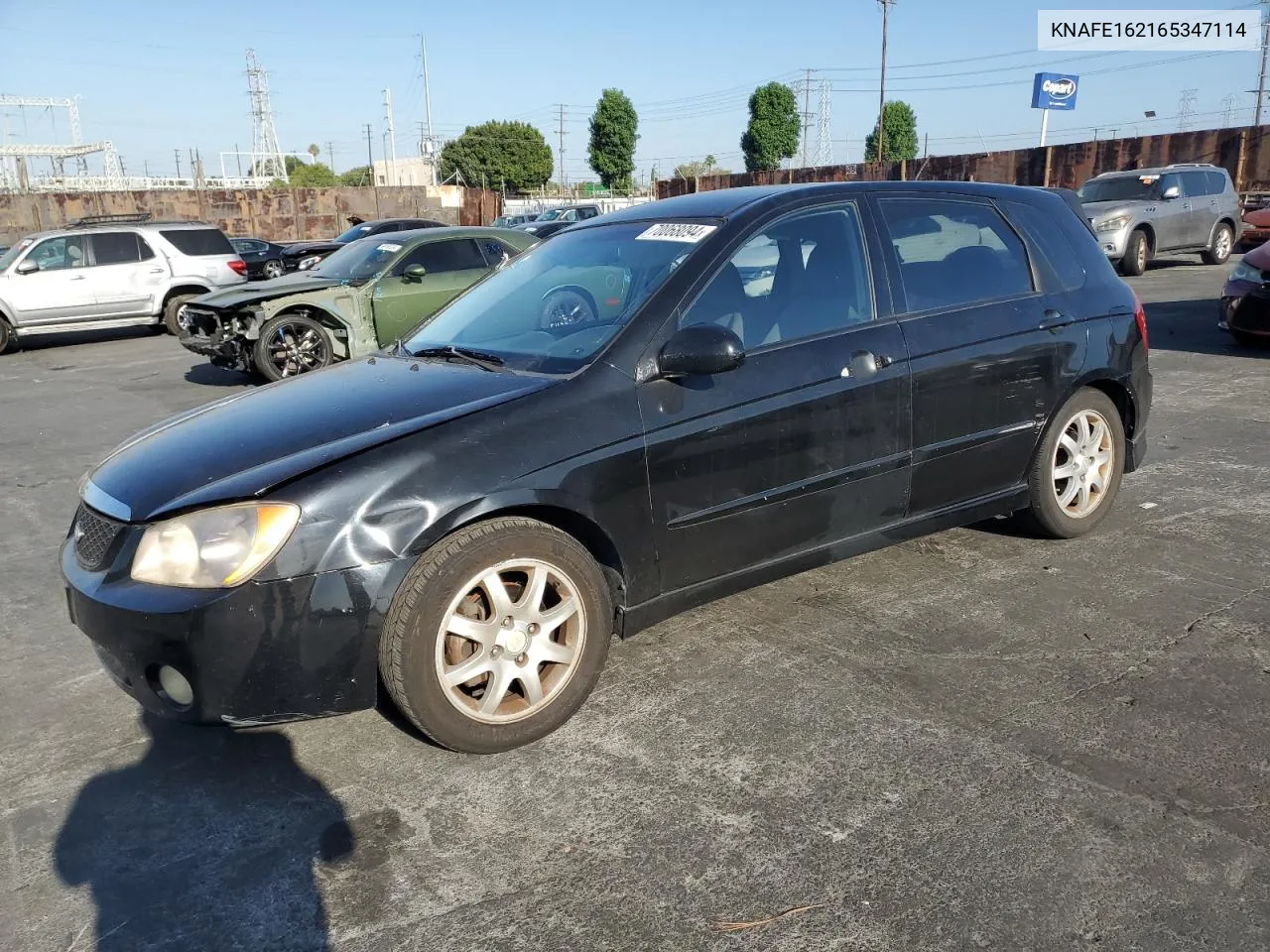 2006 Kia Spectra5 VIN: KNAFE162165347114 Lot: 70068094