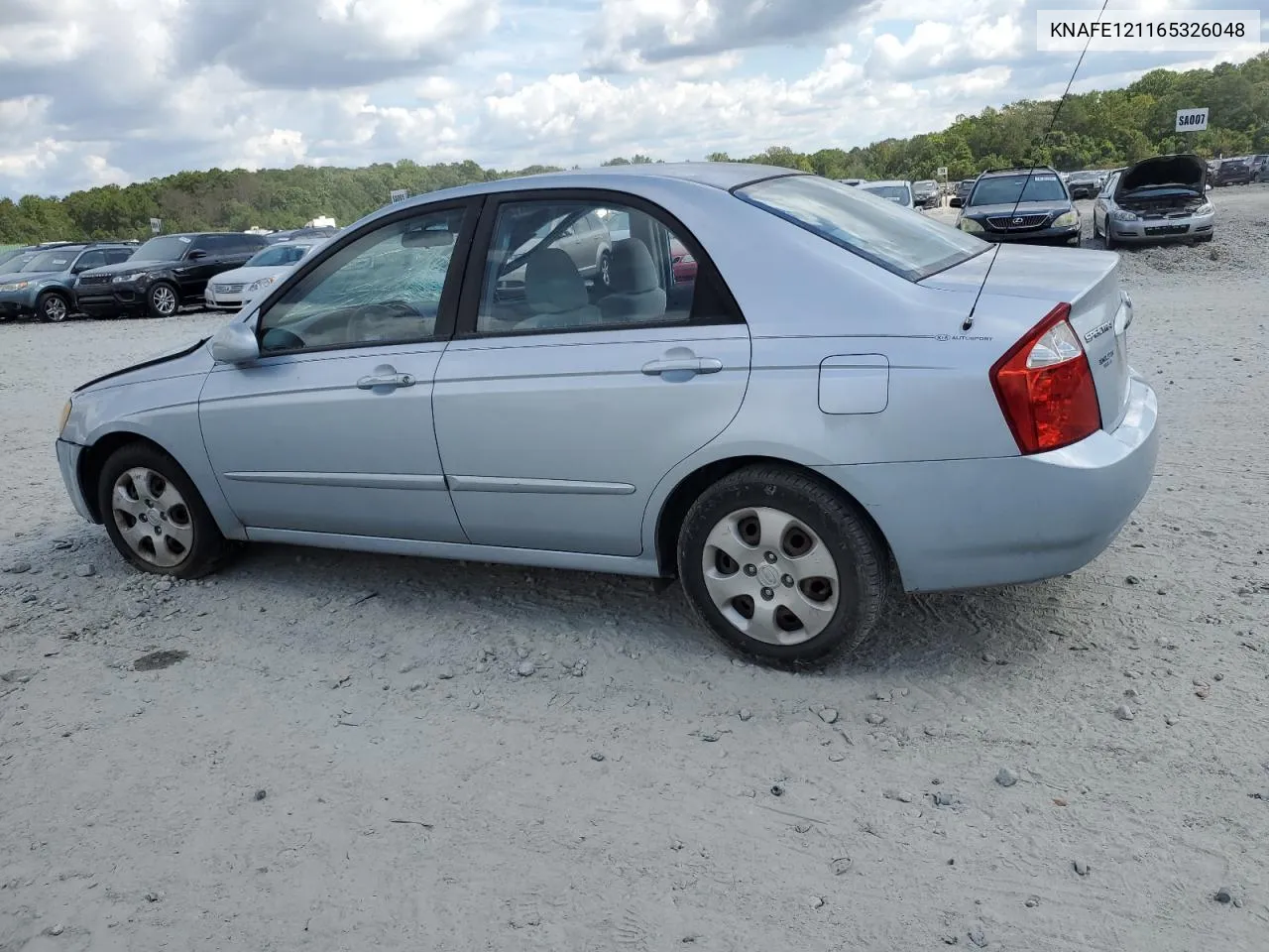 2006 Kia Spectra Lx VIN: KNAFE121165326048 Lot: 71588134