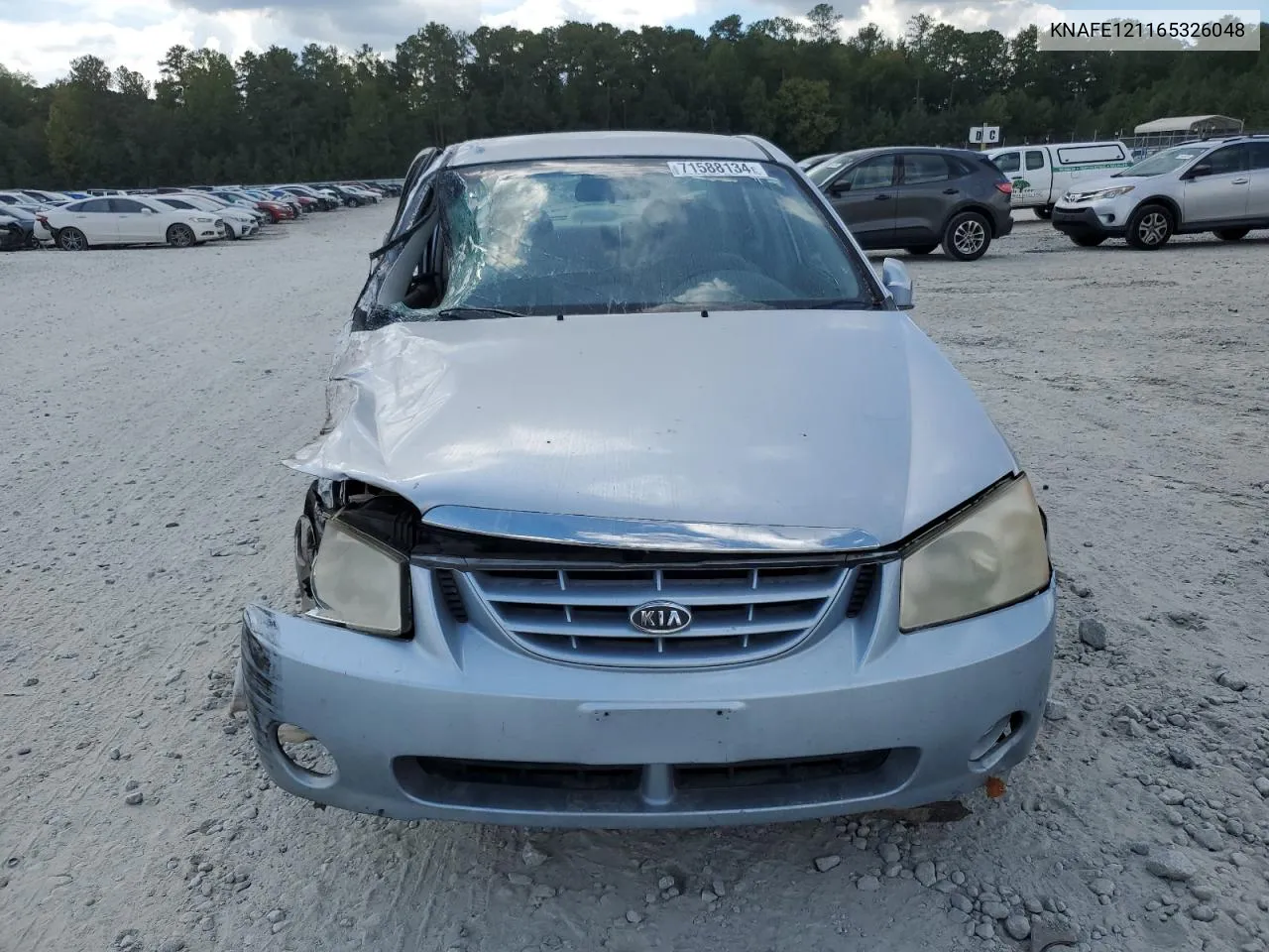 2006 Kia Spectra Lx VIN: KNAFE121165326048 Lot: 71588134