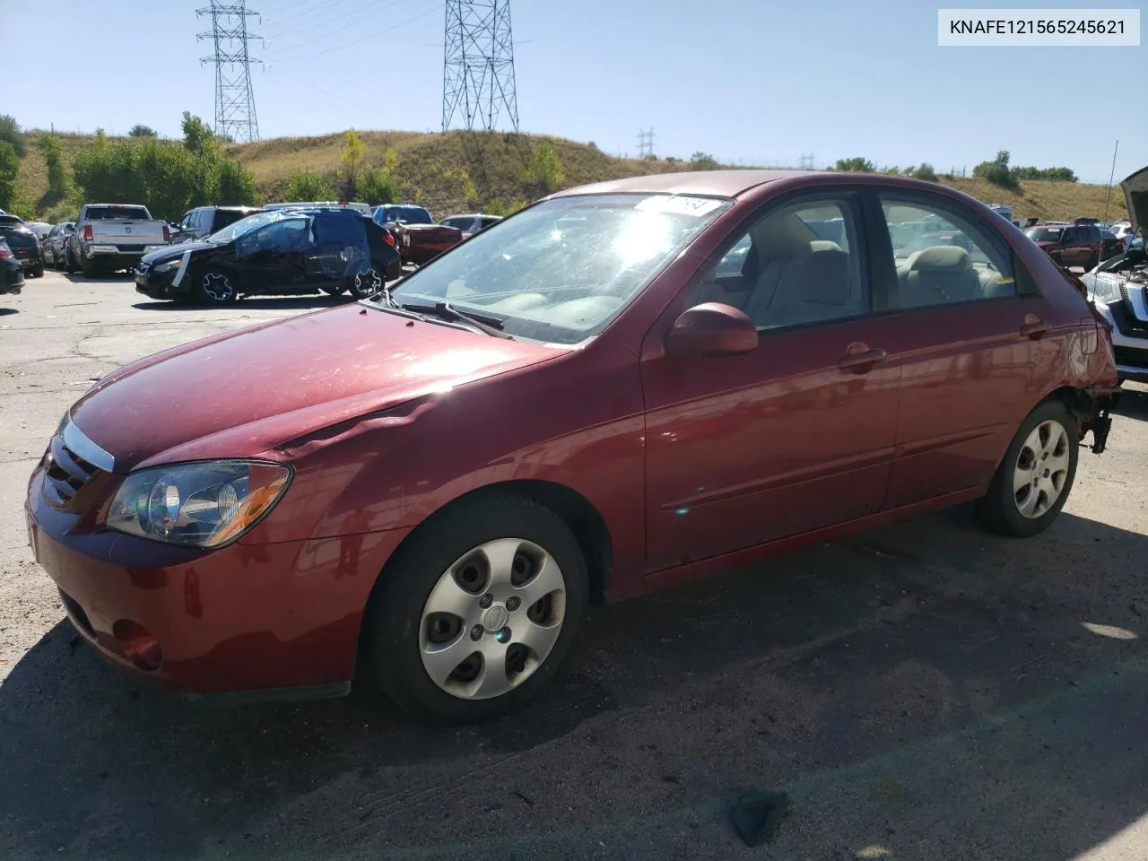 2006 Kia Spectra Lx VIN: KNAFE121565245621 Lot: 72557554