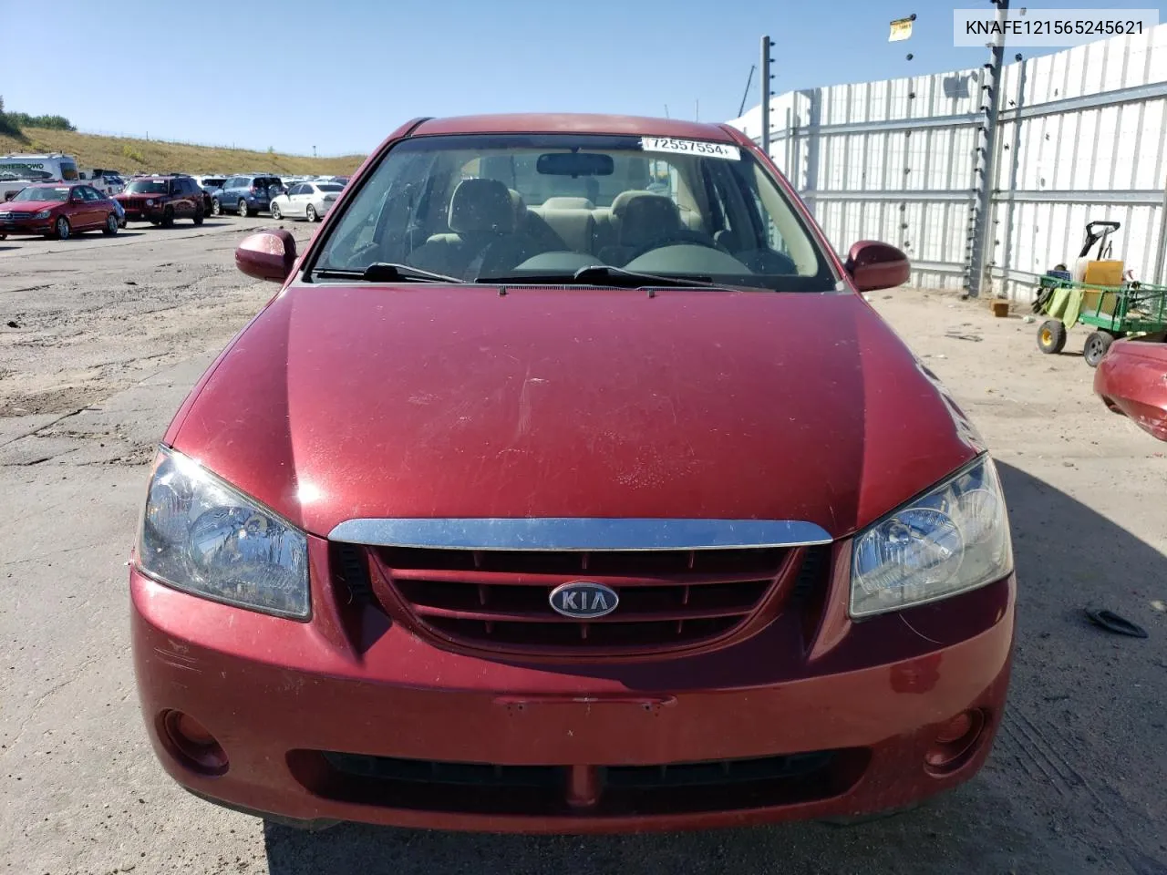 2006 Kia Spectra Lx VIN: KNAFE121565245621 Lot: 72557554