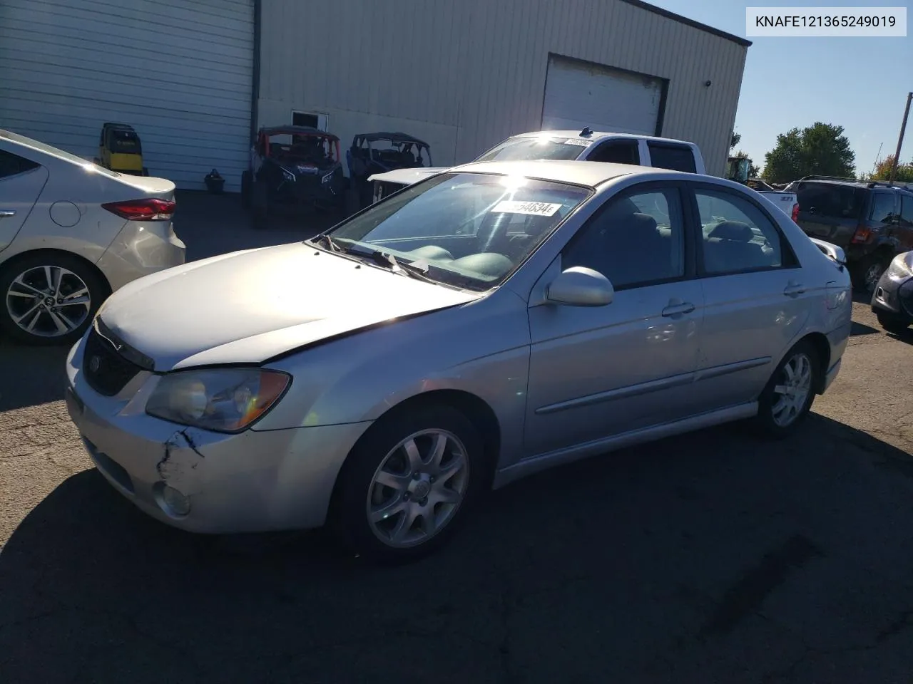 2006 Kia Spectra Lx VIN: KNAFE121365249019 Lot: 72954634