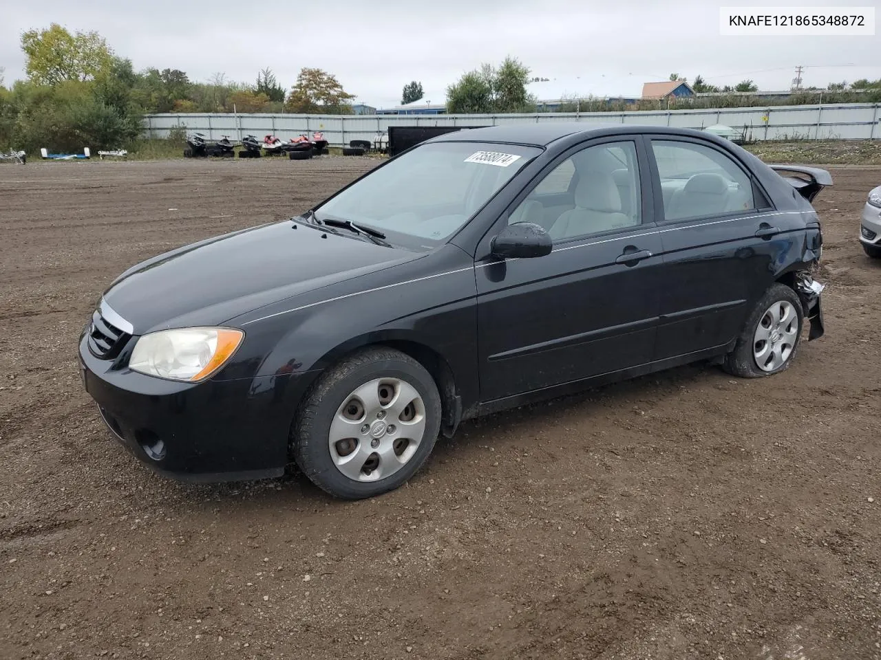 2006 Kia Spectra Lx VIN: KNAFE121865348872 Lot: 73588074