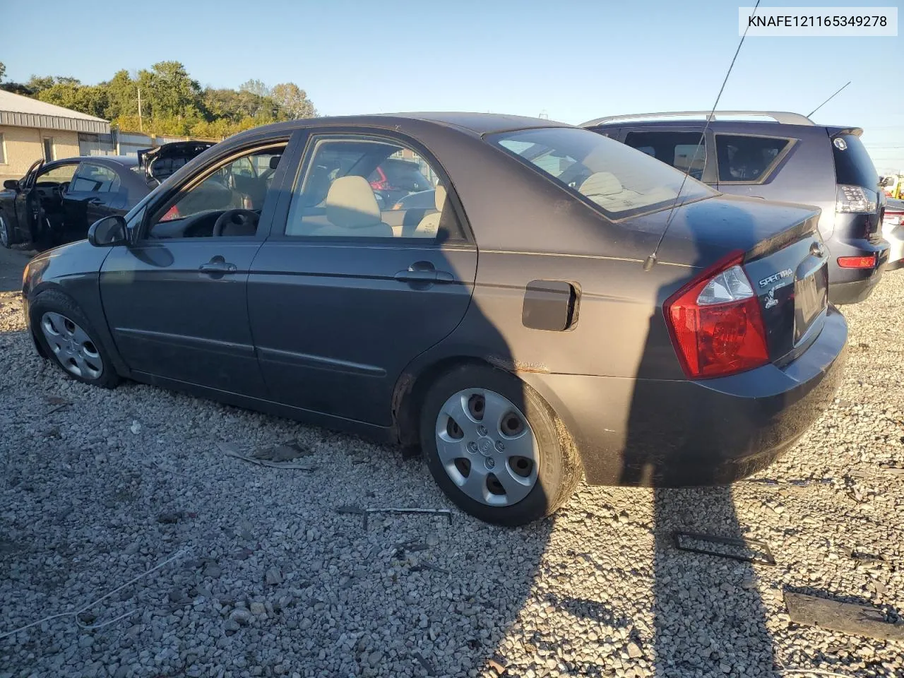 2006 Kia Spectra Lx VIN: KNAFE121165349278 Lot: 74732134