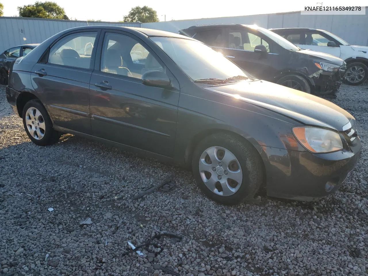 2006 Kia Spectra Lx VIN: KNAFE121165349278 Lot: 74732134