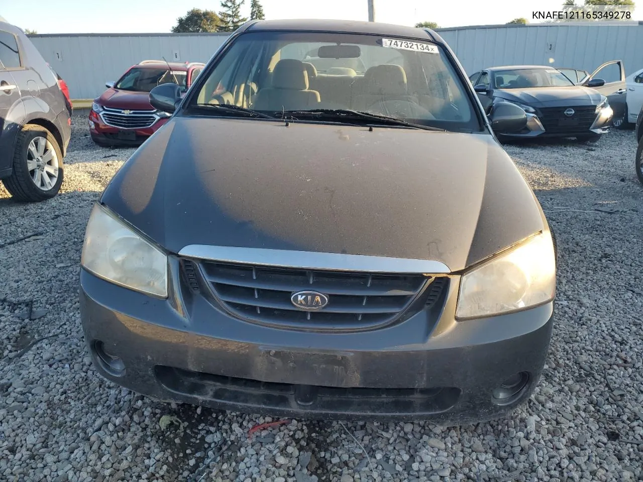 2006 Kia Spectra Lx VIN: KNAFE121165349278 Lot: 74732134