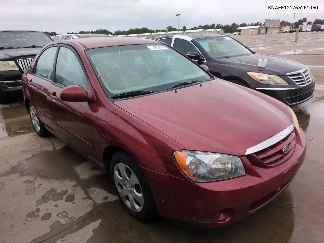 2006 Kia Spectra Lx VIN: KNAFE121765251050 Lot: 75120624