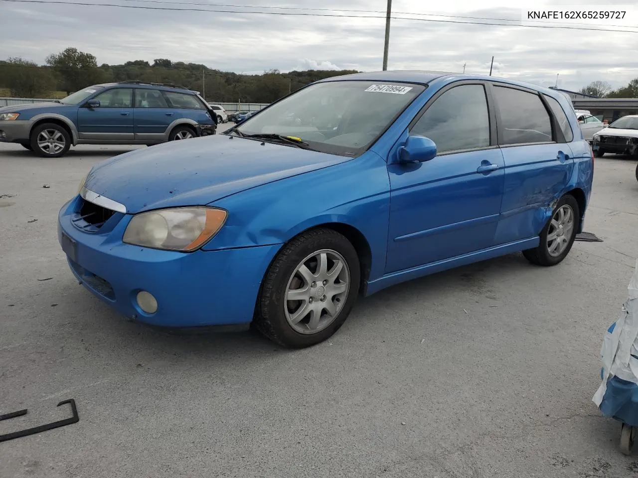 2006 Kia Spectra5 VIN: KNAFE162X65259727 Lot: 75470994