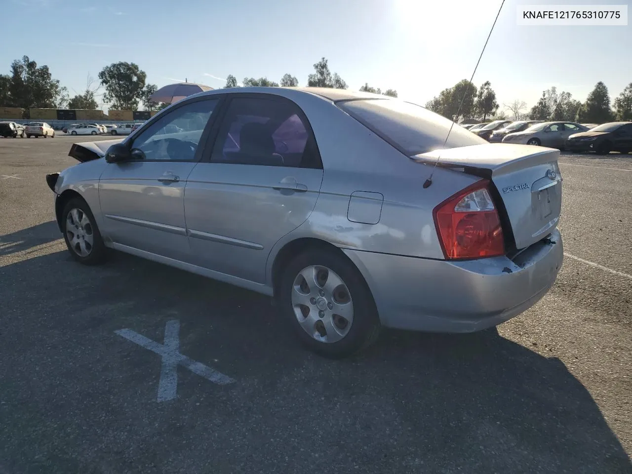 2006 Kia Spectra Lx VIN: KNAFE121765310775 Lot: 77006924