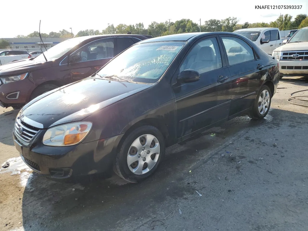 2007 Kia Spectra Ex VIN: KNAFE121075393337 Lot: 71404134