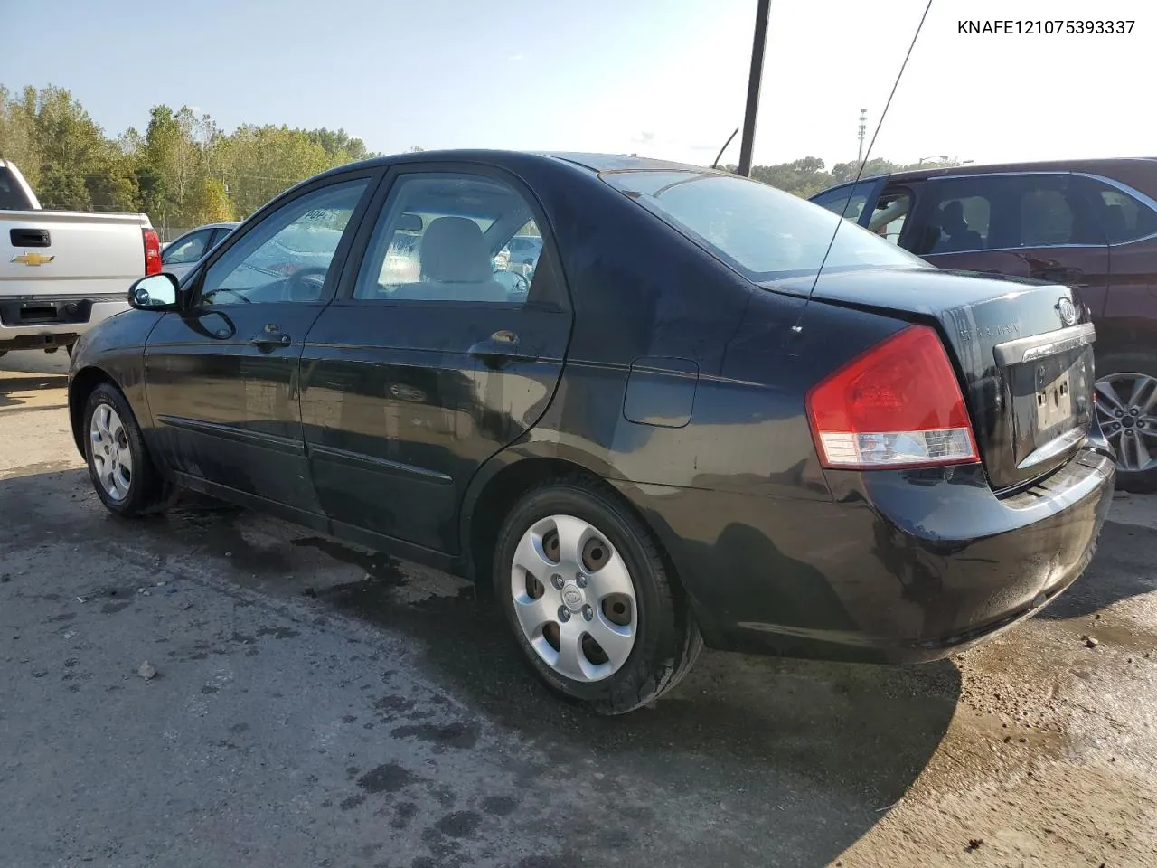 2007 Kia Spectra Ex VIN: KNAFE121075393337 Lot: 71404134