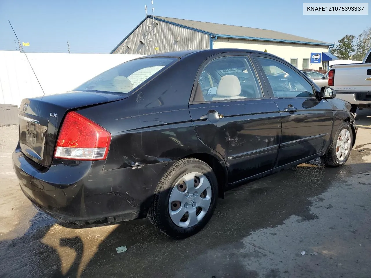 2007 Kia Spectra Ex VIN: KNAFE121075393337 Lot: 71404134