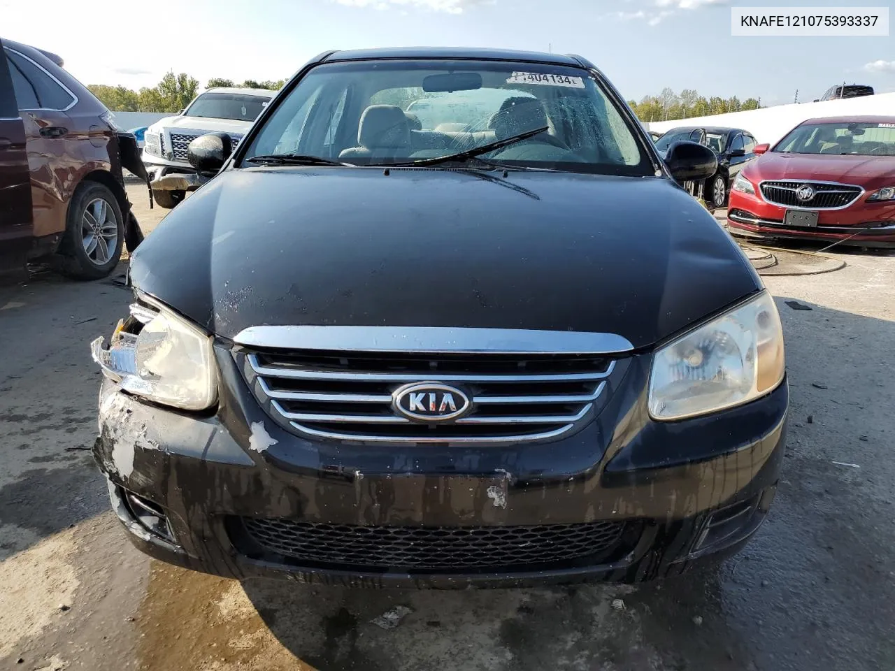 2007 Kia Spectra Ex VIN: KNAFE121075393337 Lot: 71404134