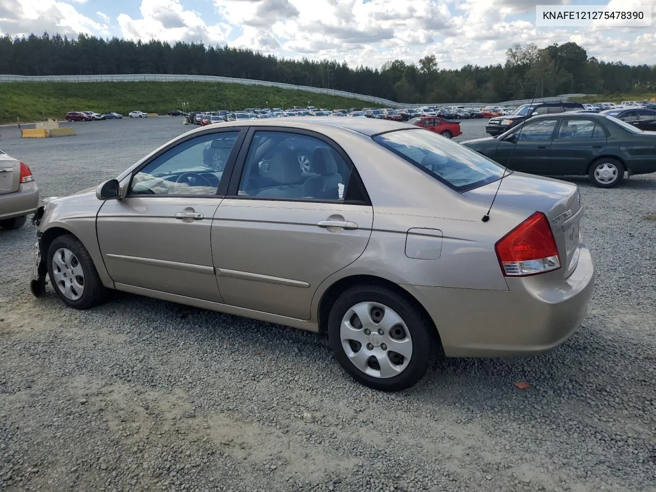 2007 Kia Spectra Ex VIN: KNAFE121275478390 Lot: 74137924