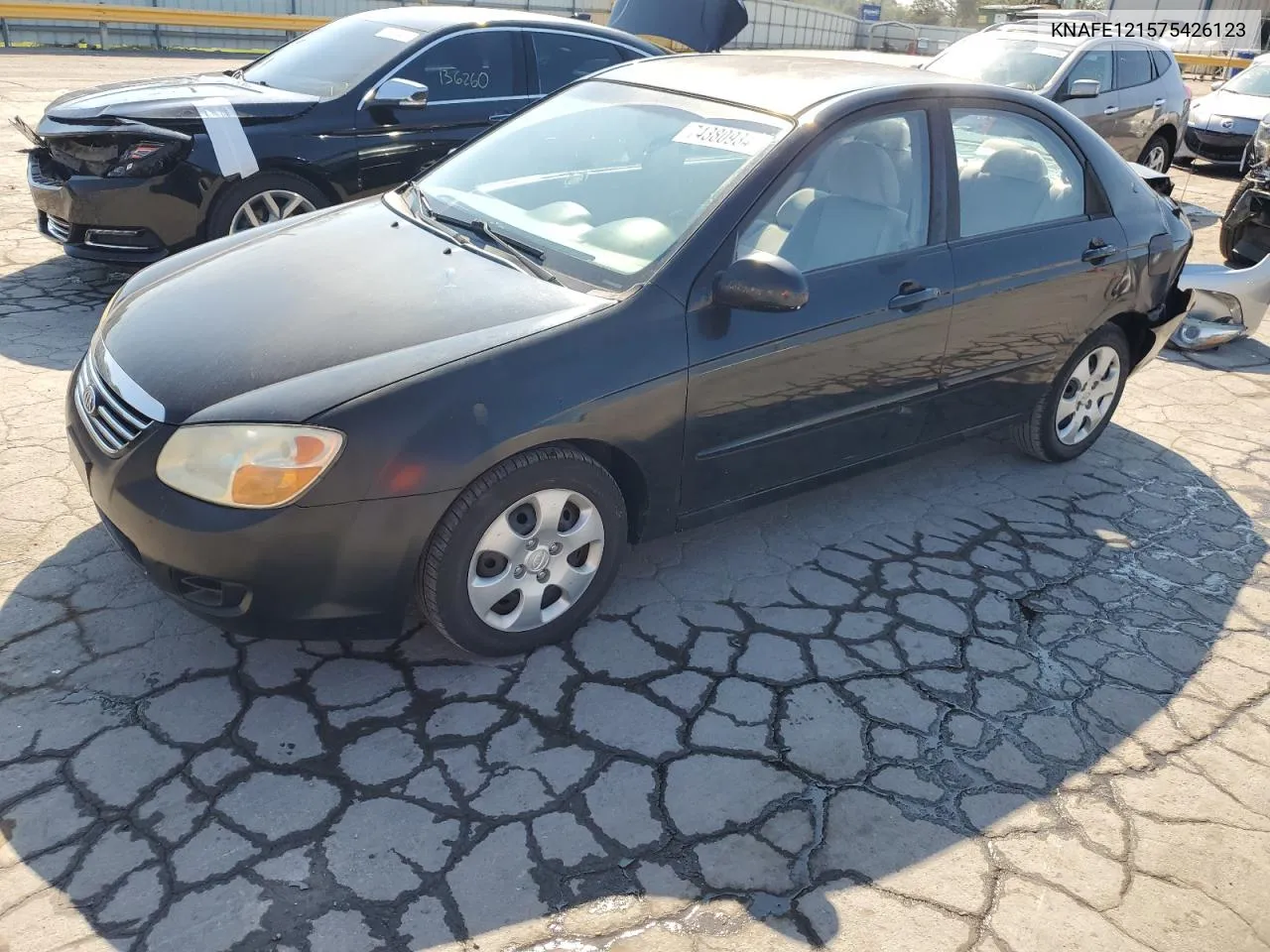 2007 Kia Spectra Ex VIN: KNAFE121575426123 Lot: 74380934