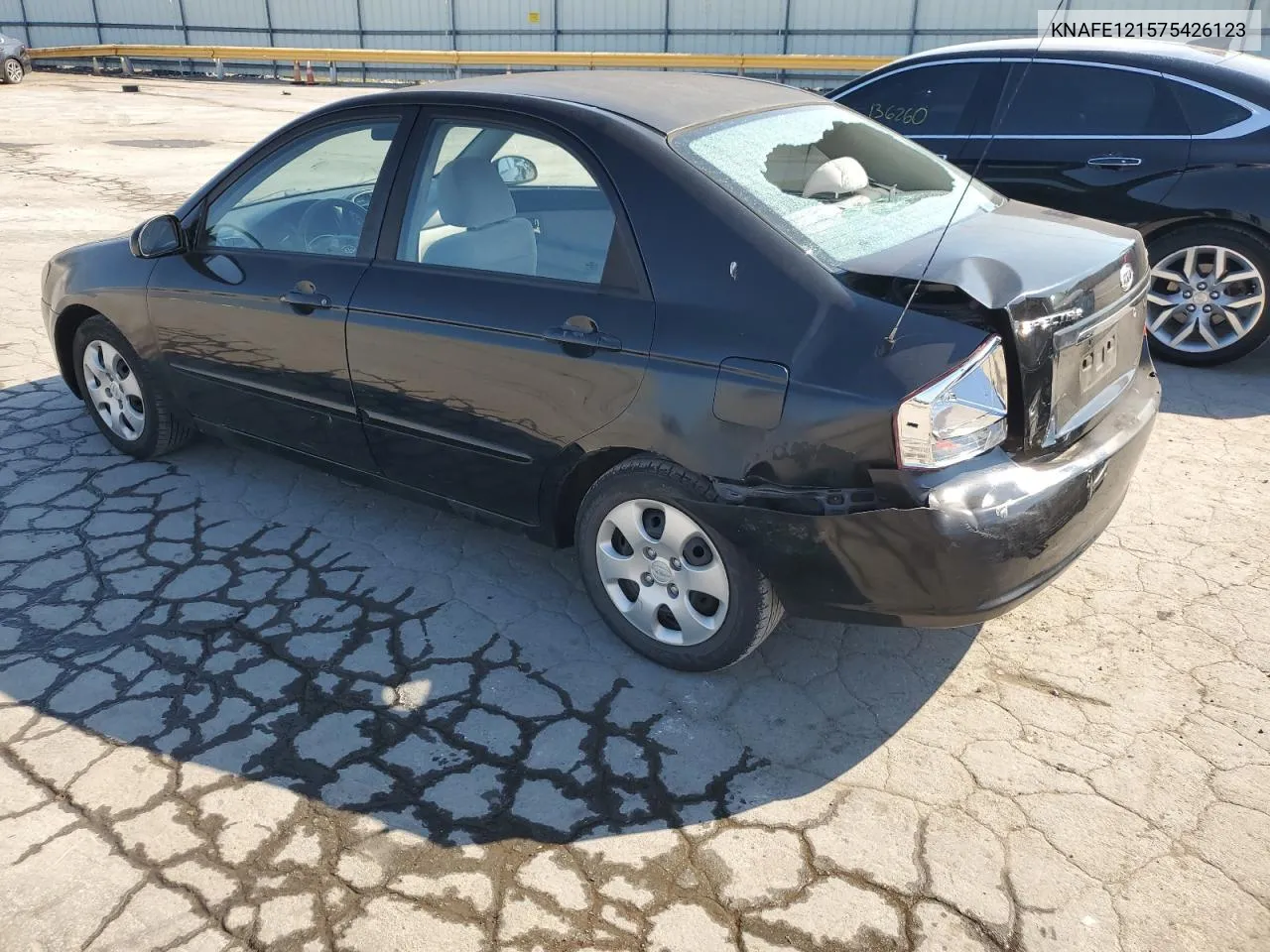 2007 Kia Spectra Ex VIN: KNAFE121575426123 Lot: 74380934