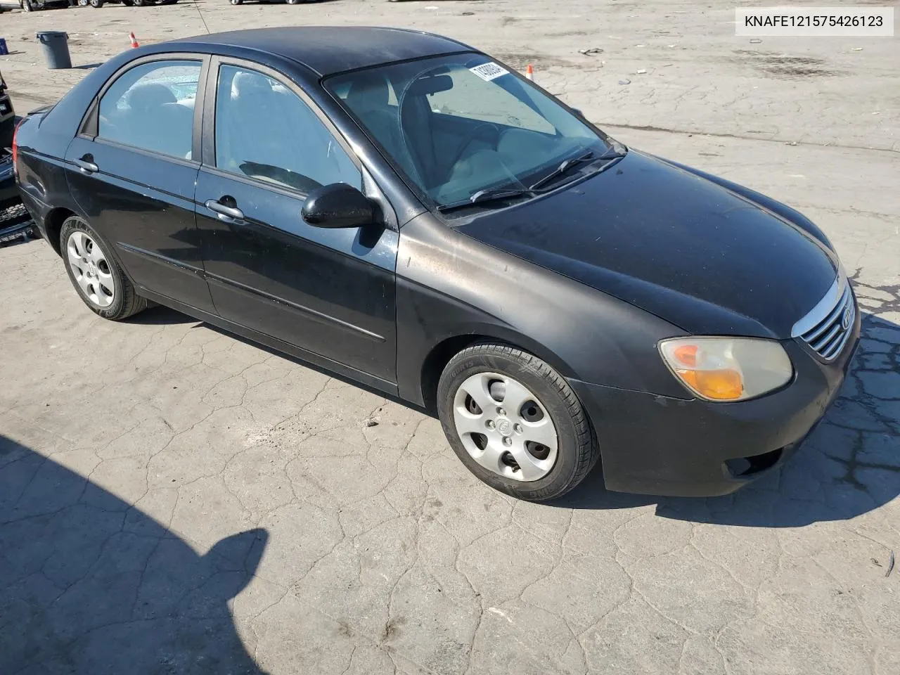 2007 Kia Spectra Ex VIN: KNAFE121575426123 Lot: 74380934