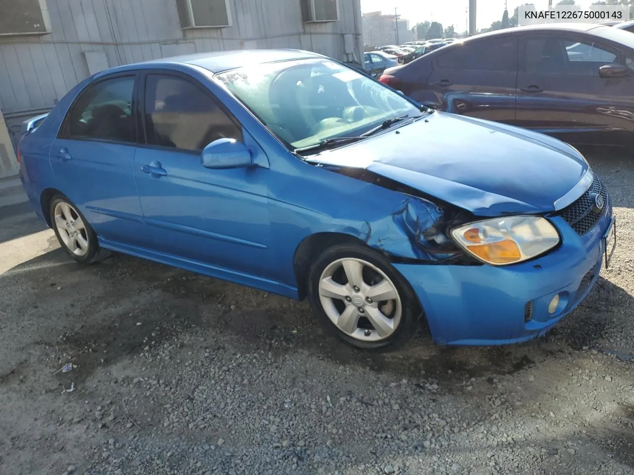 KNAFE122675000143 2007 Kia Spectra Ex