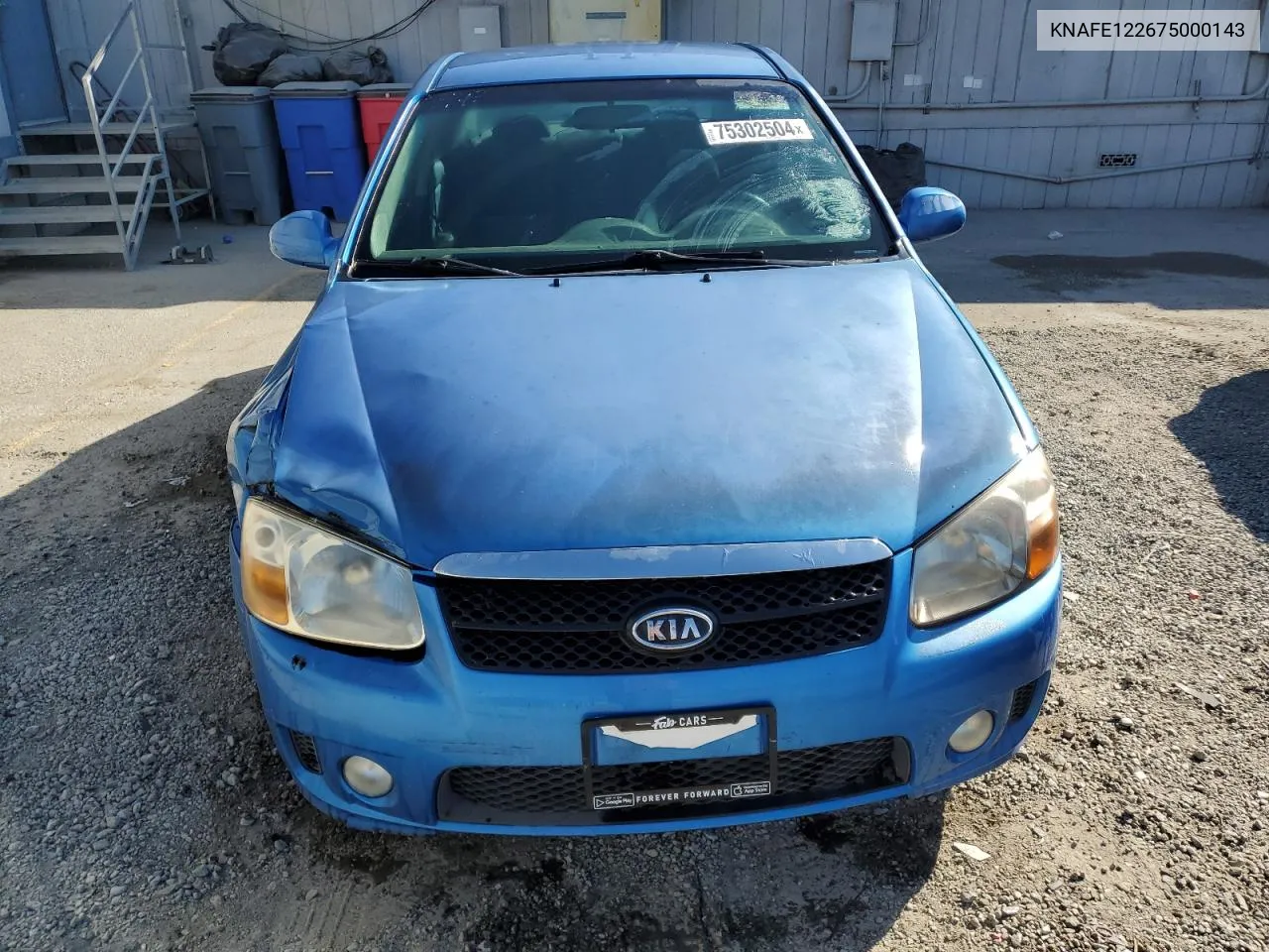 KNAFE122675000143 2007 Kia Spectra Ex